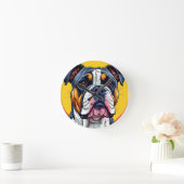 Australischer Bulldog Runde Wanduhr (Zuhause)