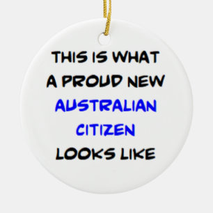 australischer Bürger, stolzer neuer Keramik Ornament