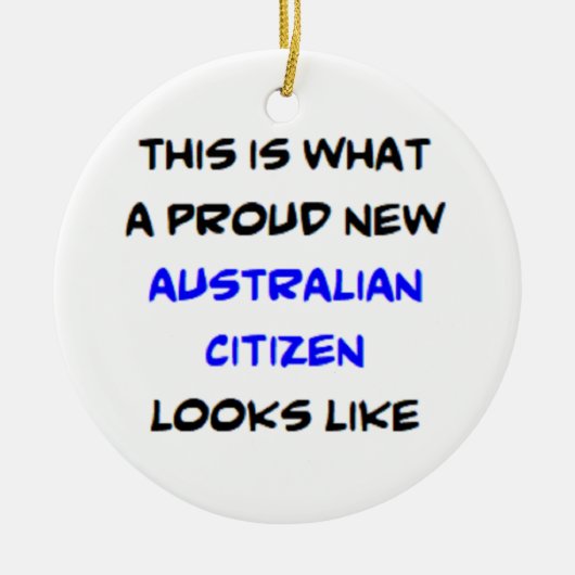 australischer Bürger, stolzer neuer Keramik Ornament (Vorne)