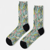 Australischer Busch blüht Sommerblau Socken (Linkes Detail)