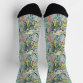Australischer Busch blüht Sommerblau Socken (Oben)