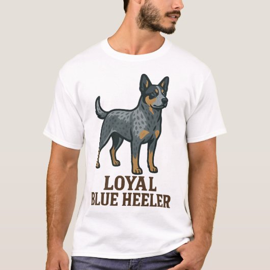 Australischer Cattle Dog Loyaler Blauer Heeler T-Shirt (Vorderseite)
