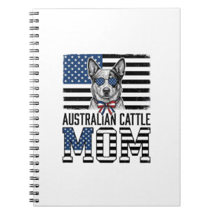 Australischer Cattle Dog Mama Patriotisch Vintage- Notizblock
