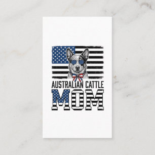 Australischer Cattle Dog Mama Patriotisch Vintage- Visitenkarte