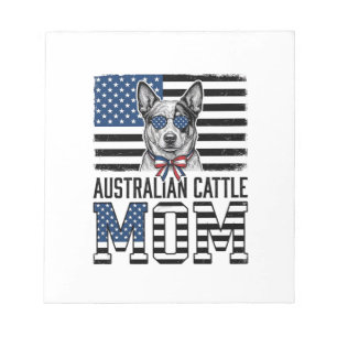 Australischer Cattle Dog Mama Patriotisches Vintag Notizblock