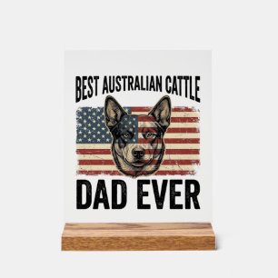 Australischer Cattle Dog Vater Patrioten Vintage-S Acrylschild