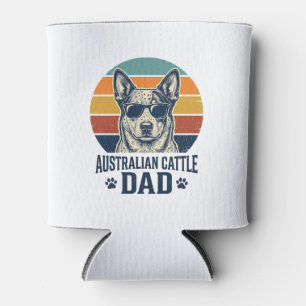 Australischer Cattle Dog Vater Vintage Sonnenunter Dosenkühler