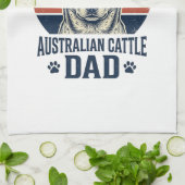 Australischer Cattle Dog Vater Vintage Sonnenunter Geschirrtuch (Gefaltet)