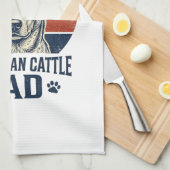 Australischer Cattle Dog Vater Vintage Sonnenunter Geschirrtuch (Viertel Falte)