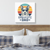 Australischer Cattle Dog Vater Vintage Sonnenunter Leinwanddruck (Insitu (Schlafzimmer))