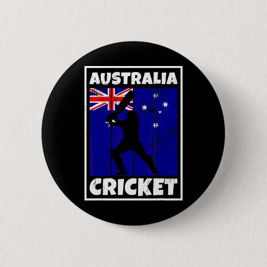 Australischer Cricket-Fan Flagge Australiens Crick Button (Vorderseite)