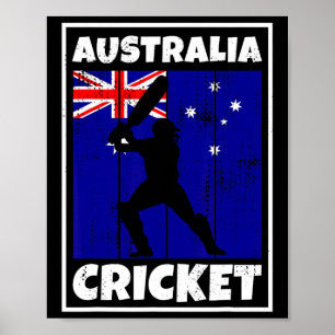 Australischer Cricket-Fan Flagge Australiens Crick Poster