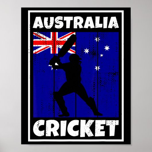Australischer Cricket-Fan Flagge Australiens Crick Poster (Vorne)