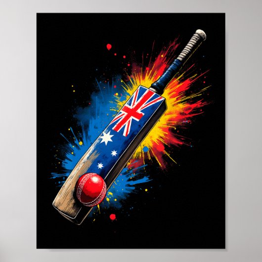 Australischer Cricket T  Poster (Vorne)