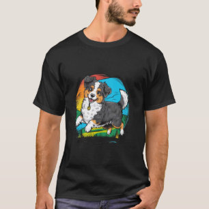 Australischer Deutscher Schäferhund im Vintage-Loo T-Shirt