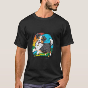 Australischer Deutscher Schäferhund im Vintage-Loo T-Shirt