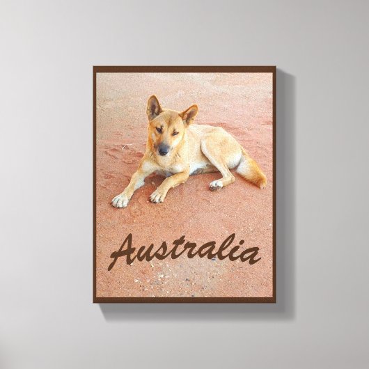 Australischer Dingo-Leinwand Leinwanddruck (Vorderseite)
