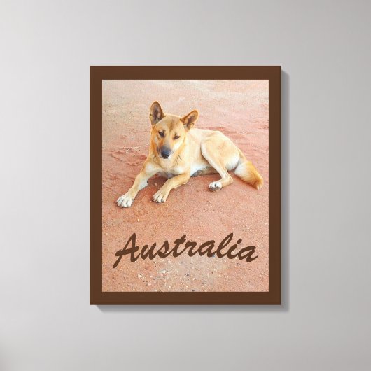 Australischer Dingo-Leinwand Leinwanddruck (Vorderseite)