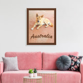 Australischer Dingo-Leinwand Leinwanddruck (Insitu (Wohnzimmer))