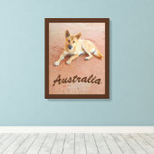 Australischer Dingo-Leinwand Leinwanddruck (Insitu (Holzboden))