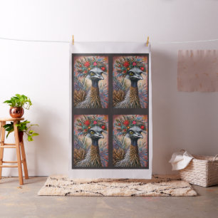 Australischer Emu-Blumenkronen-Schneid- und Nähpan Stoff