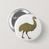Australischer Emu-Vogel Button (Vorne & Hinten)