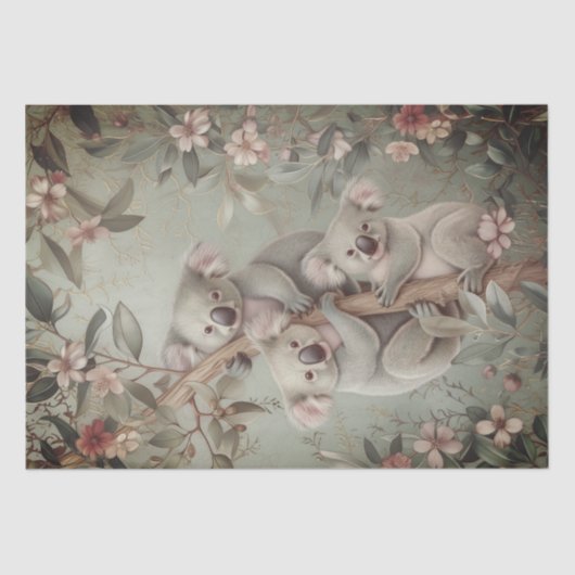 Australischer Eukalyptus Koala Bear Seidenpapier (Vorderseite)