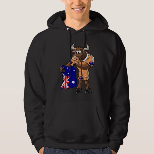 Australischer Fan Stier Hoodie (Vorderseite)