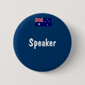 Australischer-Flagge-Sprecher-Button Button (Vorderseite)