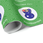 Australischer Flaggen - Angel Personalisiert Geschenkpapier (Rolleneckpunkt)