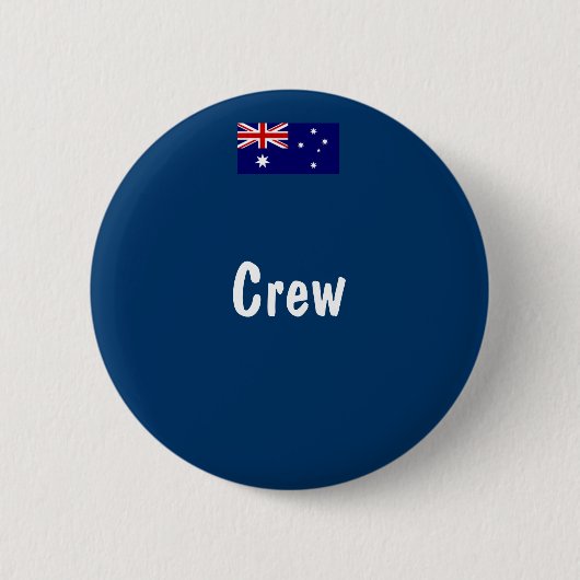 Australischer Flaggen-Crew-Button Button (Vorderseite)