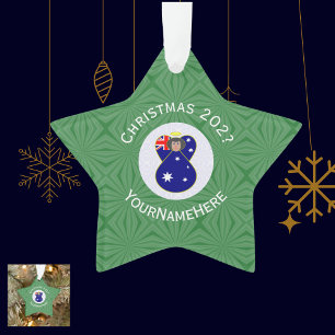 Australischer Flaggen-Engel Weihnachten Personalis Ornament