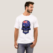 Australischer Flaggen-Schädel T-Shirt (Vorne ganz)