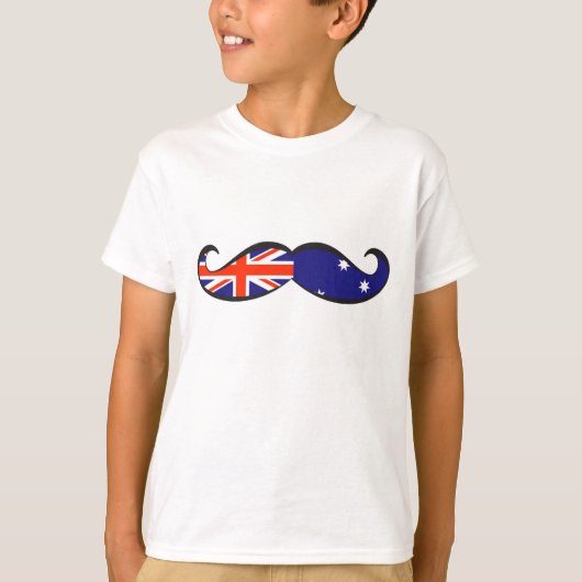 Australischer Flaggen-Schnurrbart T-Shirt (Vorderseite)