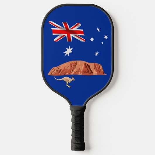 Australischer Flaggenrock-Ayers Rock Pickleball Schläger (Vorderseite)