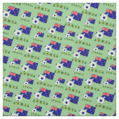 Australischer Fußball-Ball und grüne Flagge Stoff (Muster)