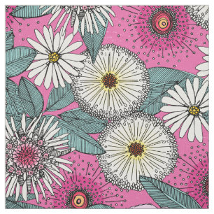 Australischer Garten rosa floral Stoff