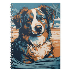 Australischer Hirte an einem tropischen Strand Notizblock