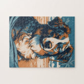 Australischer Hirte an einem tropischen Strand Puzzle (Horizontal)