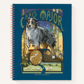 Australischer Hirte Art Nouveau Canis Major Notizblock (Vorderseite)