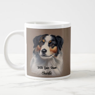 Australischer Hirte (Aussie), Niedlich Watercolor Jumbo-Tasse