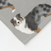 Australischer Hirte Blue Merle Blanket Fleecedecke (Ecke)