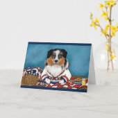 Australischer Hirte Karte (Gelbe Blume)