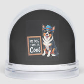 Australischer Hirte Mein Hund hält mich für Cool f Schneekugeln (Vorderseite)