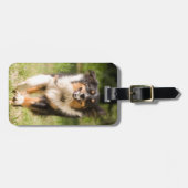 Australischer Hirte mit Ball Gepäckanhänger (Vorderseite horizontal)