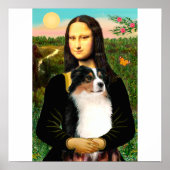 Australischer Hirte (Tri) von Mona Lisa Poster (Vorne)