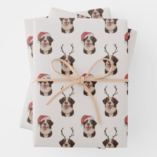 Australischer Hirte Weihnachtsverpackungspapier Geschenkpapier Set (Beispiel)