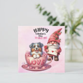 Australischer Hirte. Welpenhund zum Valentinstag Feiertagskarte (Stehend Vorderseite)