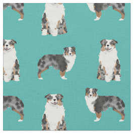 Australischer Hirtenblauer Mergel Türkis Stoff