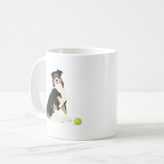 Australischer Hirtenhund Kaffeetasse (Vorderseite Links)